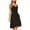 Black, variant on Lmnyox Summer Casual Sleeveless Dress for Women Spaghetti Strap V Neck Midi Dress Flowy A Linen Sundress