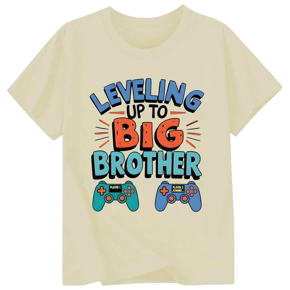 Hiijoy Boys Short Sleeve T-Shirt Casual Sports Letter Print T Shirt Tee, Sizes 0-13