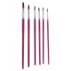 thumbnail image 1 of Juego de brochas de pintura profesional de 6 uds., punta redonda, nailon, 1 of 8