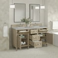 thumbnail image 4 of James Martin Vanities 60" Double Vanity, Whitewashed Oak w/ 3 CM Eternal Serena Quartz Top, 4 of 7