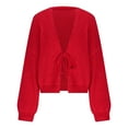 thumbnail image 5 of Roncen Women's Casual Long Sleeve Cardigan Sweater - Tie-Waist Knit Open Front Cover-Up - Lightweight Layering Piece for Spring Fall, Comfortable Everyday Wear, 5 of 8