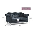 thumbnail image 2 of Glory Furniture Hollywood Velvet Loveseat in Black, 2 of 6