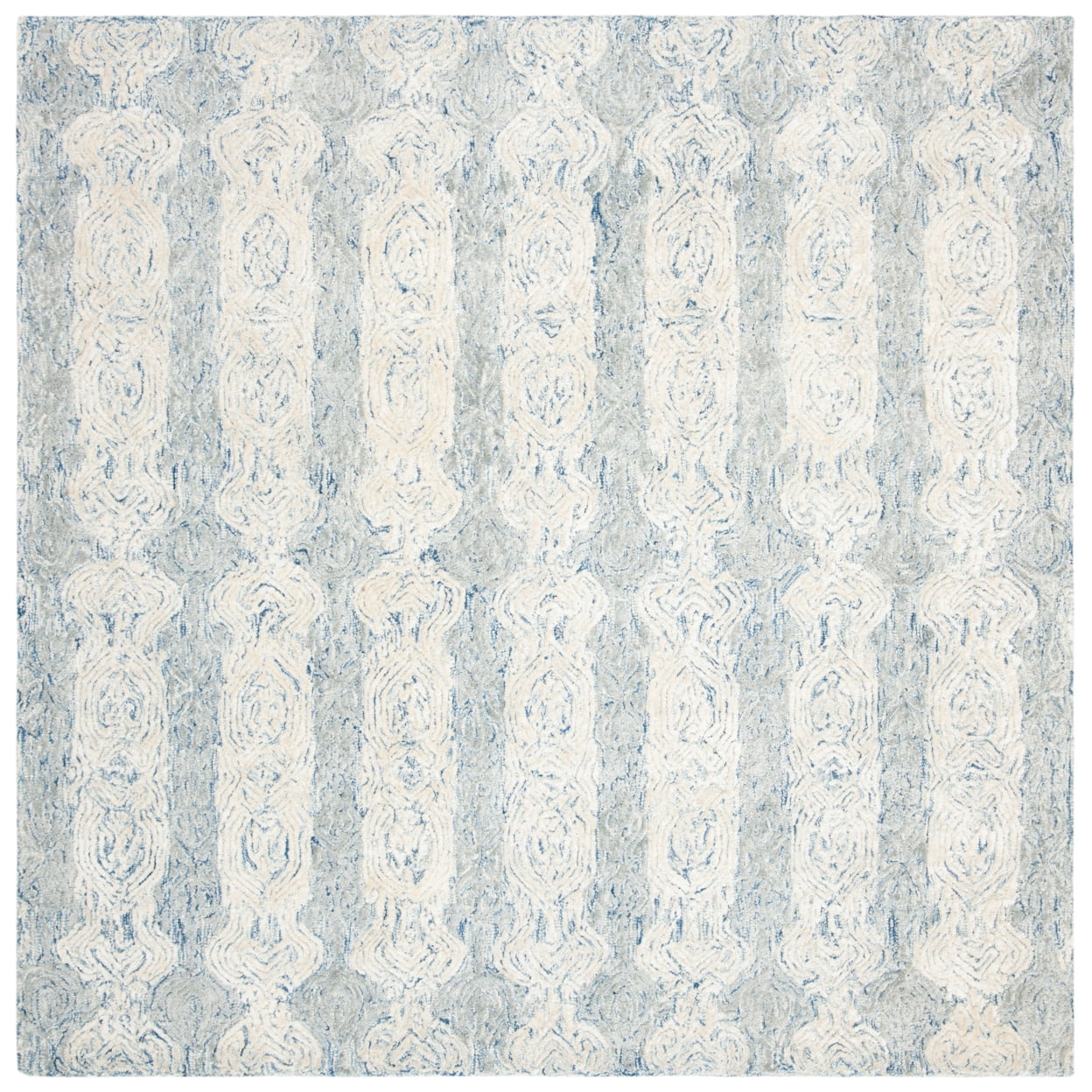 SAFAVIEH Glamour Aubree Abstract Area Rug, Blue/Ivory, 6' x 6' Round