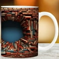 thumbnail image 4 of Mug 3D Creative Space Design Bookshelf Mug Multi-Purpose Plastic Cup for Toothbrush Storage Couple High Beauty Ins Style Art Sense Wash Cup(1Pcs) Rkxzt, 4 of 8