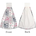 thumbnail image 4 of Hanging Towels 1 Pcs, Dish Towels Love Kitten Absorbent Hand Towels with Hanging Loop Washcloth for Bathroom Kitchen, 4 of 6
