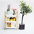 thumbnail image 4 of CNKOO Dollhouse Shelf High Simulation Decoration Wood Mini Storage Rack Scene Accessories for Role Play White, 4 of 13