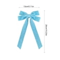 thumbnail image 3 of OCCOA Velvet Bow Christmas Tree Wreath Decorative Pre-Tied Ribbon Ornament for Door Mantel Window Gift Wrapping Home Party Decor Xmas Present, Blue, 3 of 6