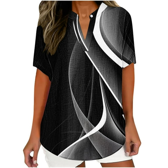 Womens Summer Tops Casual Purple Grey Shirts for Women Graphic Semi Formal Shirts Yellow