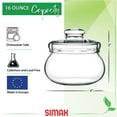 thumbnail image 6 of Simax Clear Glass Sugar Bowl With Lid: Borosilicate Glass Sugar Containers For Countertop - Sugar Cube Container - Sugar Jar - Sugar Bowls - Tea & Coffee Sweetener & Sugar Dish - 16 Ounce Sugar Holder, 6 of 6