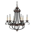 thumbnail image 3 of Craftmade  Stafford  Incandescent Chandelier in Aged Bronze/Textured Black - Aged Bronze/Textured Black 6, 3 of 3