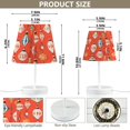 thumbnail image 4 of Yayeee Mini Table Lamp 10.8" Dimmable with Fabric Shade 3 Color Temperatures, Retro Christmas Ornaments Pattern, 4 of 7