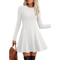 thumbnail image 2 of CAILDANL Sweater Dress for Women Fall 2025 Long Sleeve Crew Neck Ribbed Knit Fit and Flare A-Line Dresses, 2 of 2