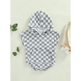 thumbnail image 2 of Qmyliery Baby boy Romper  Short Sleeve Hooded Bottom Snap Closure Cute Breathable Jumpsuit, 2 of 9
