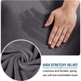 thumbnail image 2 of H.VERSAILTEX Stretch Velvet Arm Chair Slipcover, 2-Piece Elastic Furniture Protector, Fits 31–49 Inch Wide Armchair, Gray, 2 of 6