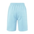 thumbnail image 6 of KKBOTIVE Mens 2pc Outfit Set Fashion Print Crewneck Short Sleeve Shirt and Shorts Adults 2pcs Summer Suits, Light Blue Size: L, 6 of 9