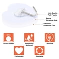 thumbnail image 7 of Transparent Heart Adhesive Hooks for Hanging, 10 Pc No-Drill Wall Hooks, Waterproof Towel & Coat Hangers, Self Adhesive Sticky Hooks for Kitchen, Bathroom, Bedroom, Door & Ceiling Organization, 7 of 7