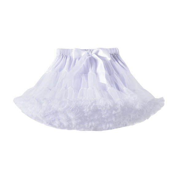 Toddler Tutu Skirt Layers White Tutu Elastic Waist Ballet Dance Tutu Skirt Fairy Dress 0-2 Years
