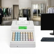 Aiqidi Electronic Cash Register POS Systems 40 Keys LCD Display Small Business Cash Register with Reporting and Printing Function for Restaurants Supermarkets Wholesale Markets