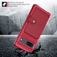 thumbnail image 2 of Feishell for Google Pixel 7 Wallet Case 5G, with ID&Credit Card Holder Slots Pockets Wallet Back Cover Stand Flip Folio Leather Magnetic Absorption Cover For Google Pixel 7, Red, 2 of 6