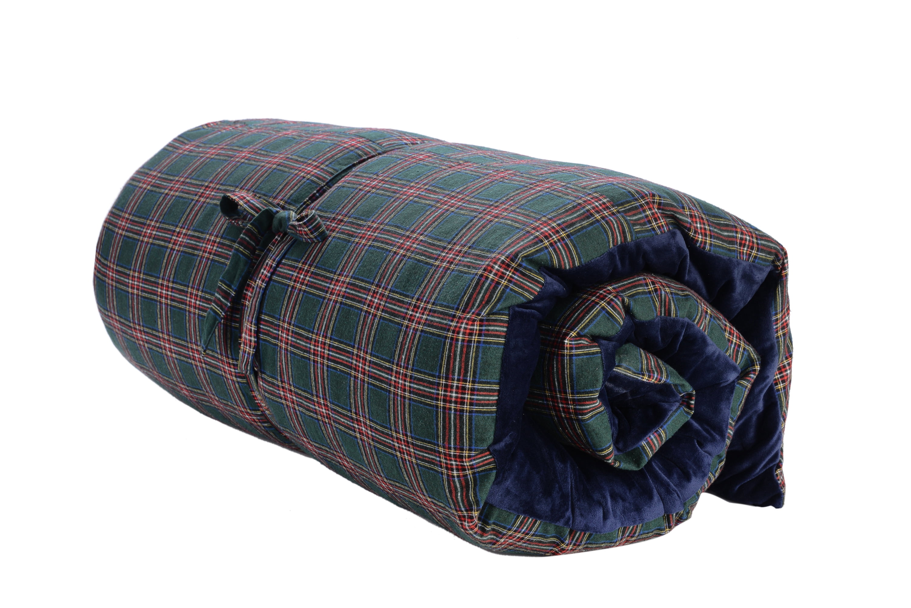 Velvet/Plaid Crash Pad, A Throw Bed, One Size, SJH
