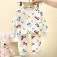thumbnail image 2 of xaweyi Toddler Baby Boy Clothes 3 6 9 12 18 24 Months Fall Outfits Long Sleeve Sweatshirt Tops + Pants Set,Sizes 4-5 Years, 2 of 5
