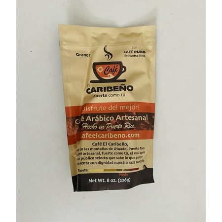 El Caribeño Café Grano 100% Puro 8oz