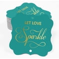 thumbnail image 2 of Inkdotpot Pack Of 50 Real Gold Foil Bracket Shape Paper Tags Let Love Sparkle Wedding Favor Hang Tags, 2 of 6