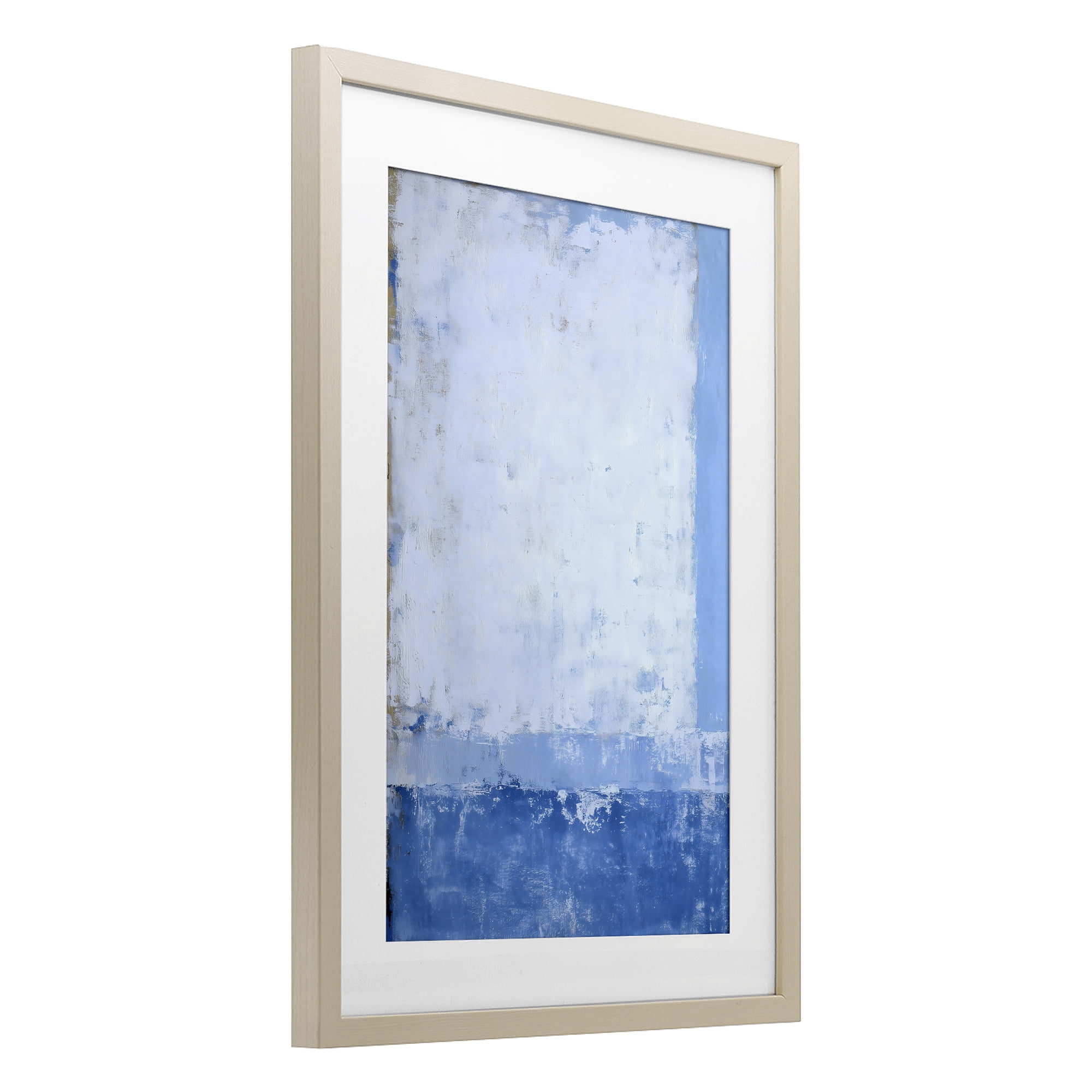 Stupell Industries Blue & White Abstract Birch Framed Print Under Glass, design by Gina Kelly