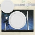 thumbnail image 3 of Ambesonne Galaxy Place Mats Set of 4, Milky Way Nİght Galaxy, Standard Size, Dark Blue Black, 3 of 6
