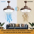 thumbnail image 4 of CITYLUZ VENTILADOR DE TECHO LED CON CONTROL REMOTO – 4 VELOCIDADES Y 3 TEMPERATURAS DE LUZ 72W, 40CM X 12.5CM, INCLUYE 1 UNIDAD, 4 of 7