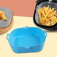 thumbnail image 2 of Oilproof Silicone Tray with Binaural Design Drainage Tank, Non-Stick, High Temperature Resistance, Thicken Fryer Lining Basket for Kitchen, 2 of 8