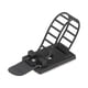 thumbnail image 1 of Clips de cable autoadhesivos ajustables organizador de cables con montaje opcional de tornillo para sujetar brida de cable 90x12mm negro 50 piezas, 1 of 4