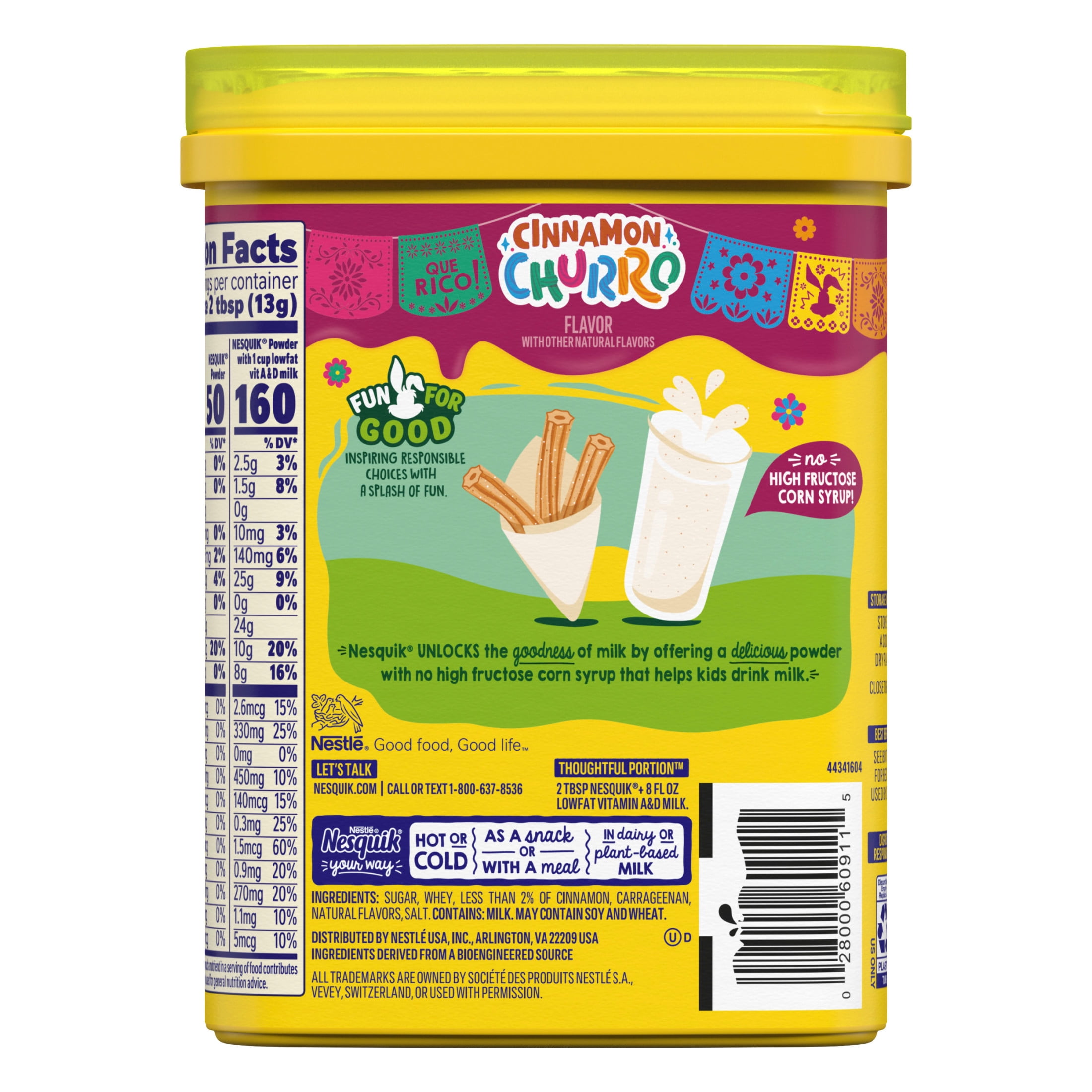 (6 pack) Nesquik Cinnamon Churro Flavor Powder Drink Mix, 21 Total Servings,  10 oz