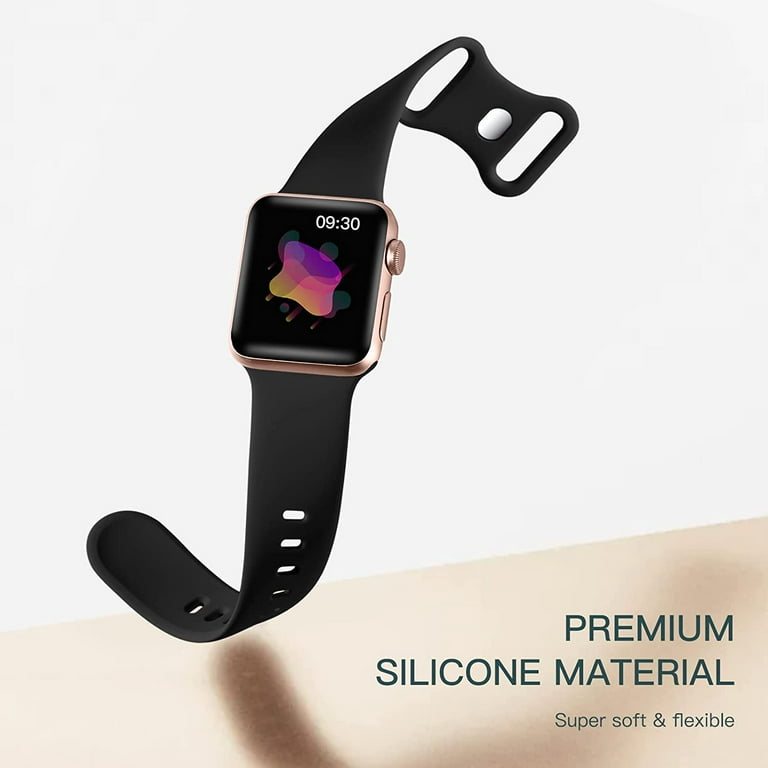  Laxarmer Breathable 2 Pack Band Compatible with Apple Watch  38mm 40mm 41mm 42mm 44mm 45mm,iWatch SE Series 8/7/6/5/4/3/2/1,Soft Chain  Lace Silicone Bracelet Strap,Hypoallergenic Waterproof,for Women : Cell  Phones & Accessories