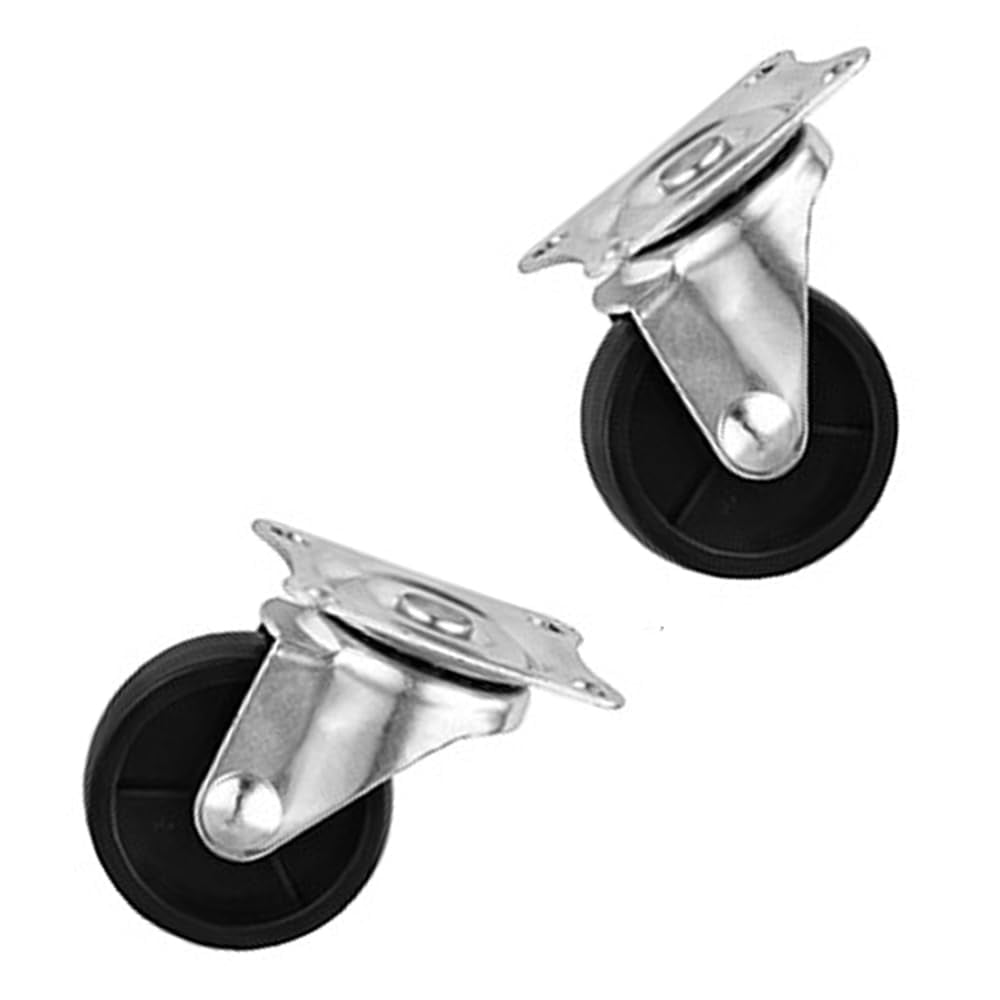 FRKSMD-8 Pack 1" Swivel Caster Wheels Rubber Base with Top Plate & Bearing,Small Casters Trolley Wheels (8)