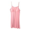 thumbnail image 3 of Women's Self Bra Nightgown Casual Summer Soft Spaghetti Straps Sleeveless Loose Camisoles Sleepwear, S XL, 3 of 7