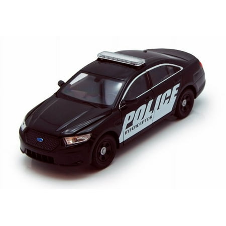 Ford Police Interceptor, Black - Welly 24045 - 1/24 scale Diecast Model Toy Car