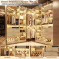 thumbnail image 6 of Homieasy 87.2" Large Corner Closet Organizer - 3 Sets with 4 Drawers, 4 Rods & Heavy-Duty 2000+ lbs Capacity,White Oak, 6 of 7