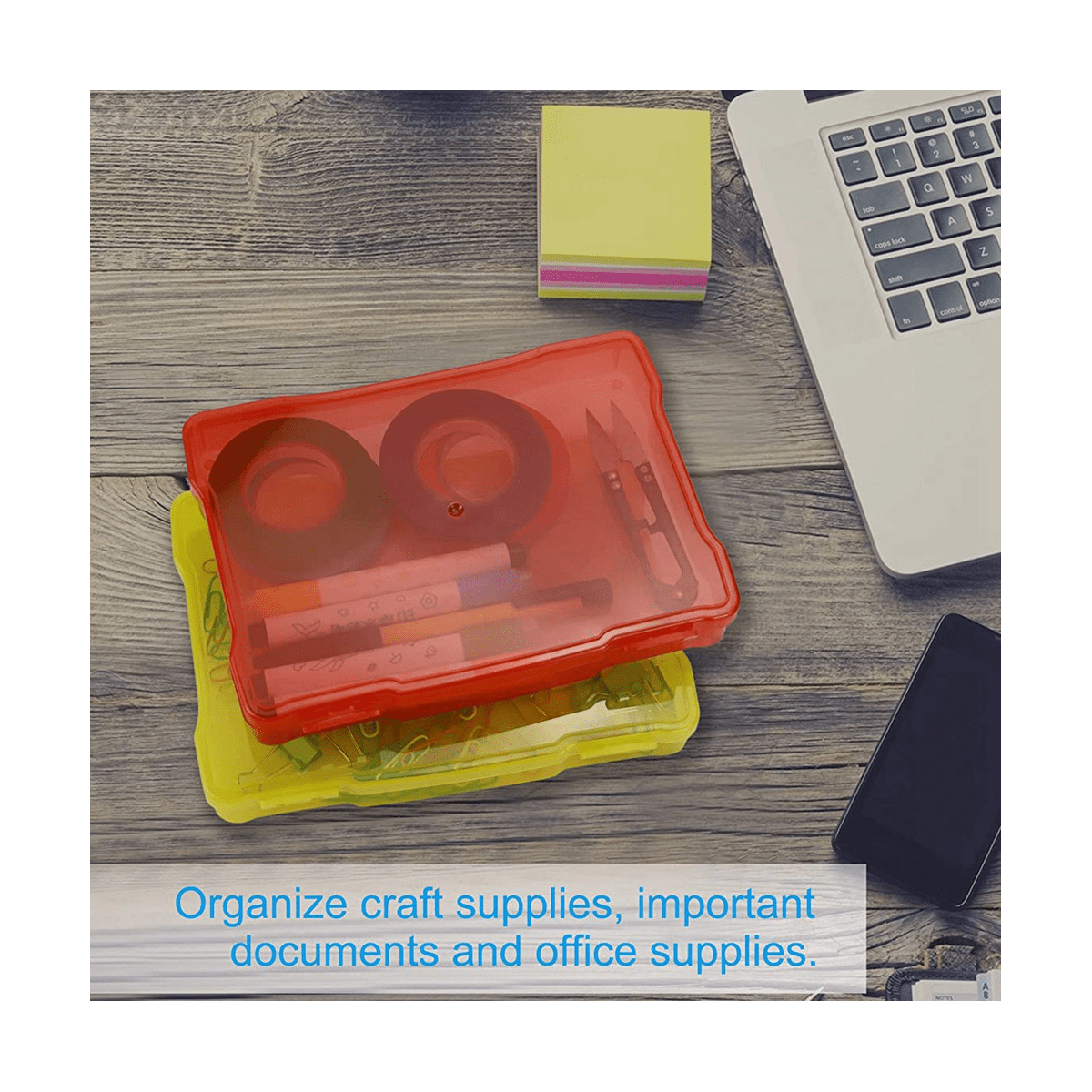 5X7 Inch Photo Storage Box Photo Organizer Picture Storage Containers Multicolor Plastic Photo Craft Keeper Case