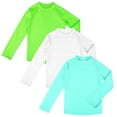 thumbnail image 1 of BIG ELEPHANT 3 Pack Kids Rash Guard Swim Shirt UPF 88+ Long Sleeve Rashguard Swimwear Surf Tops Sun Protection for Boys Girls, 1 of 5