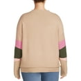 thumbnail image 3 of Terra & Sky Women's Plus Size Drop Shoulder Print Sweater, Midweight, 3 of 5
