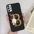 thumbnail image 1 of Funda para Samsung Galaxy A52 5G A52S, carcasa trasera de silicona suave A prueba de golpes con letras y flores, A 52 A 52 S Fivean unisex, 1 of 2