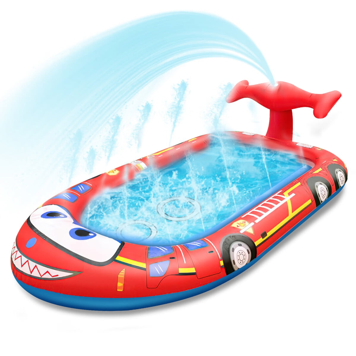 Inflatable Kiddie Pool Water Sprinkler Pool Inflatable Fountain Swimming Pool for 37 Year Old
