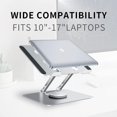 thumbnail image 5 of Adjustable Laptop Stand for Desk: Computer Stand 360° Rotating Aluminum Alloy Ergonomic Laptop Riser for Collaborative, 5 of 5
