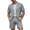 Dark Gray, variant on IWRICH Summer 2 Piece Suits for Men Short Sleeve Tuxedo Blazer Wedding Party Jackets and Elastic Waist Shorts Casual Outfits Blue S