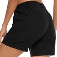 thumbnail image 5 of RYRJJ Women's Hiking Cargo Shorts with Zipper Pockets Work Golf Short Pants Lightweight Outdoor Active Summer Shorts for Women(Black,XL), 5 of 9