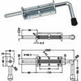 thumbnail image 5 of Spring Latch, 220mm, Metal Barrel Latch with Handle, Heavy Duty Spring Loaded Latch Pin for Yard Gate, Shed, Trailer, Garage, 5 of 5