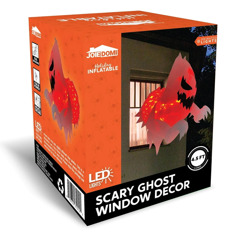 JOYIN 4.5ft Inflatable Halloween Ghost For Roof & Yard | Cute Blow-Up Outdoor Decoration With LEDs - Family Friendly