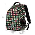 thumbnail image 2 of FORMRS Kids School Backpack Elementary Student Unisex Travel Bookbag with Reflective Stripes, Green Block Pattern, 2 of 7