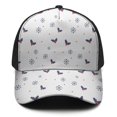 thumbnail image 2 of Christmas Baseball Cap – Stylish Spliced Design Adjustable Trucker Hat with Full Print Front & Brim, Breathable Cotton Blend Snapback for Sports, Travel & Daily Wear, 2 of 3